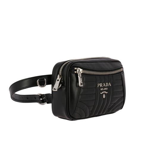 PRADA Borsa Tracolla a Tracolla 1BH204 Nero Mni Marsupio .